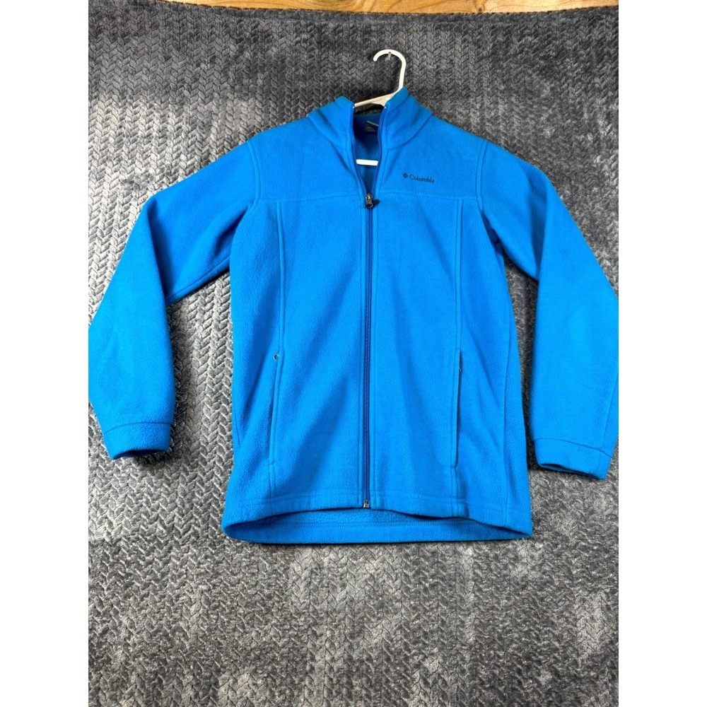 Columbia Steens Mountain II Fleece Jacket Boys L 14/16 Blue Long Sleeve Full Zip